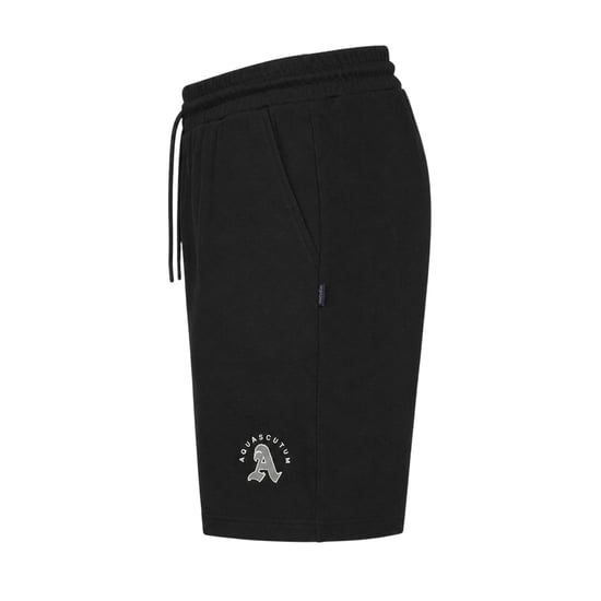 Aquascutum Klassieke herensweatshorts met logo en trekkoord in de taille (Zwart) - Image 3