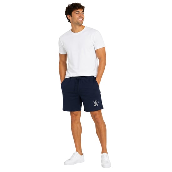 Aquascutum Klassieke herensweatshorts met logo en trekkoord in de taille (Marine) - Image 4