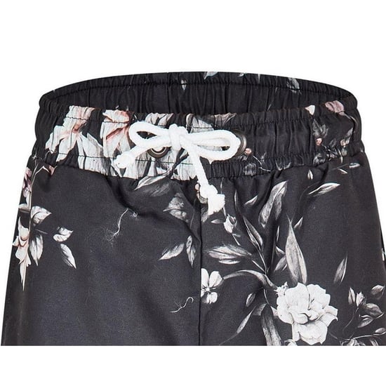 Criminal Damage Heren Sinclair Fleece Bloemige Relaxed Fit Shorts (Zwart) - Image 4