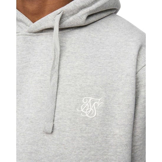 SikSilk Heren Essentials Overhead Hoodie (Grijs Marl) - Image 3