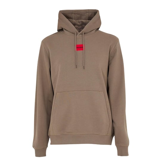 Hugo Heren Pullover Hoodie Katoenmix (Medium Grijs) - Image 3