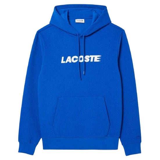 Lacoste Heren-hoodie van dubbelzijdig katoenpiqué (Blauw) - Image 2