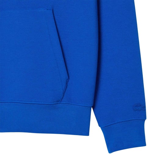 Lacoste Heren-hoodie van dubbelzijdig katoenpiqué (Blauw) - Image 4