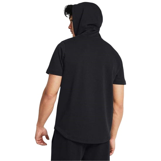 Under Armour Heren Project Rock-hoodie met korte mouwen (Zwart) - Image 4