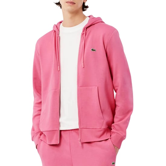Lacoste Heren Gebreide Volledige Rits Hoodie (Roze) - Image 4