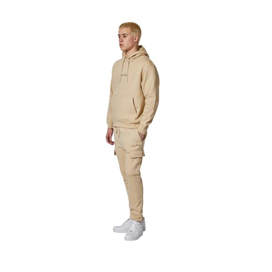 Criminal Damage Heren Logo Relaxed Fit Hoodie (Steen) - Image 1