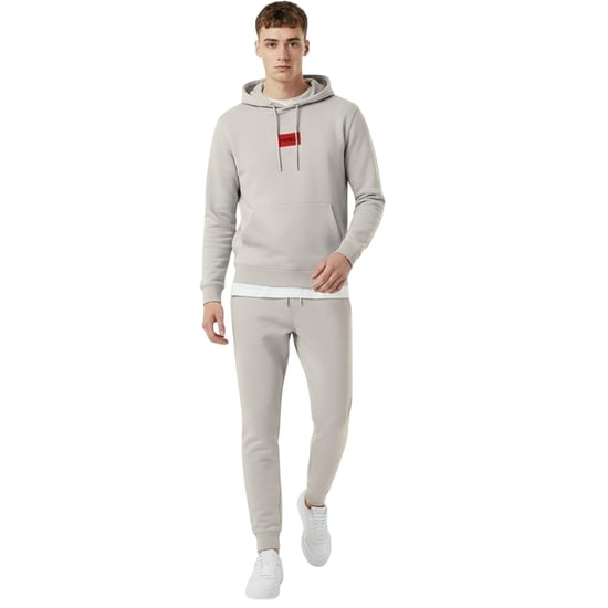 Hugo Heren Pullover Hoodie Katoenmix (Pastel Grijs) - Image 1