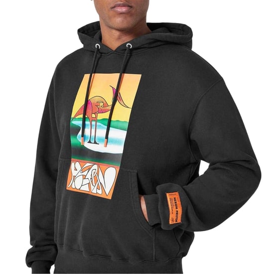 Heron Preston Herenhoodie met abstract motief (Zwart) - Image 4