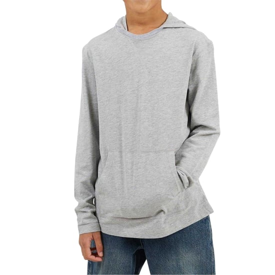 Brave Soul Hoodie met ingezette mouwen voor jongens (Lichtgrijs) - Image 1