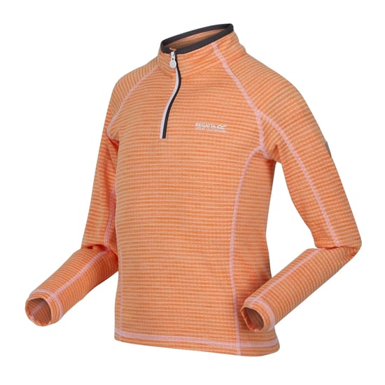 Regatta Kinder-sweatshirt met horizontale strepen, trechterhals en rechte raglanmouwen (Abrikoos-sinaasappel) - Image 3