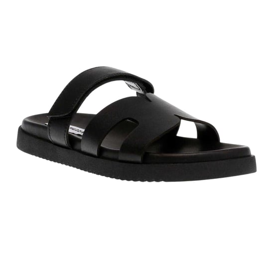 Steve Madden Kinderen/Kids Missile-E leren platte slippers (Zwart) - Image 3