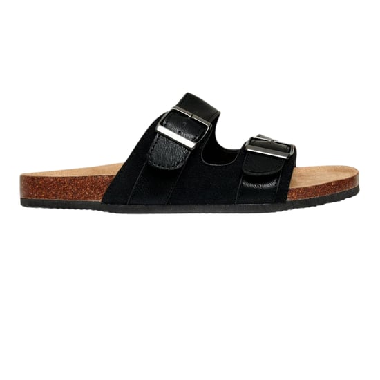 Threadbare Atticus platte slippers met dubbele gesp voor heren (Zwart) - Image 1