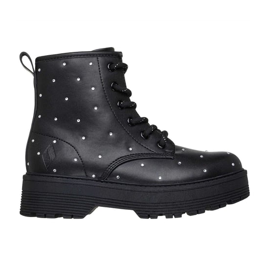 Skechers Meisjes Rhinestone Platform Enkellaarsjes (Zwart) - Image 1