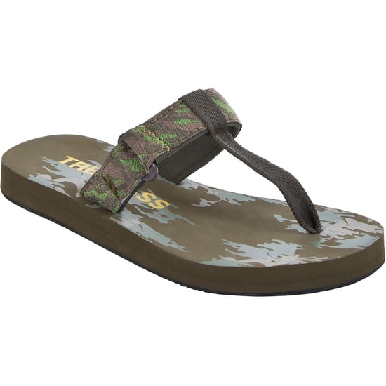 Trespass Kinderen/Kids Camouflage Slippers (Khaki) - Image 1