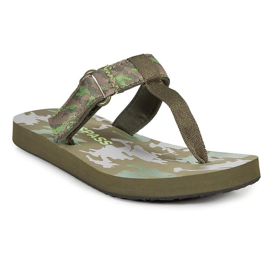 Trespass Kinderen/Kids Camouflage Slippers (Khaki) - Image 2