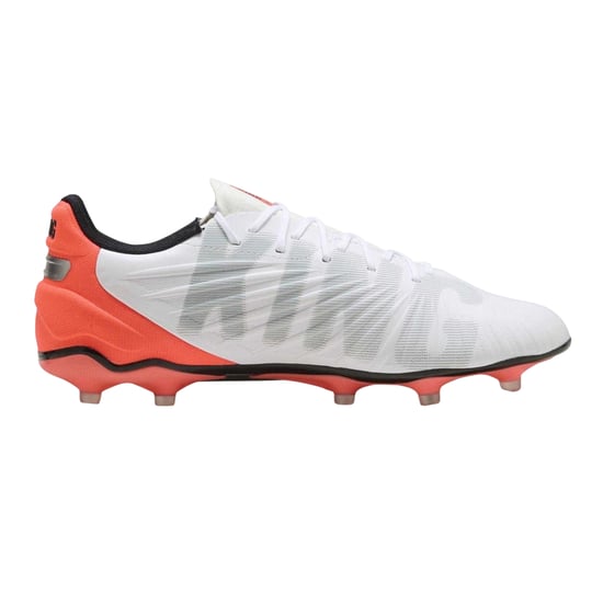 Puma Heren King Match Stevige Grond Voetbalschoenen (Wit, Rood) - Image 1