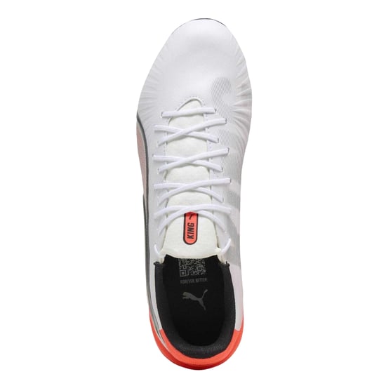 Puma Heren King Match Stevige Grond Voetbalschoenen (Wit, Rood) - Image 4