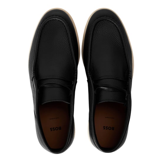 Boss Heren Sienne Desb Leren Chukka Boots (Zwart) - Image 3