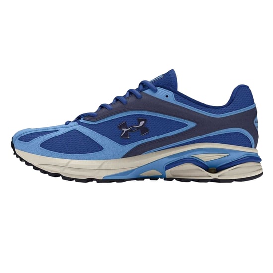 Under Armour Dames HOVR Road Leer Ronde Neus Schoenen (Blauw) - Image 2