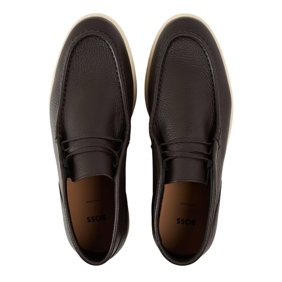 Boss Heren Sienne Desb Leren Chukka Boots (Donkerbruin) - Image 3