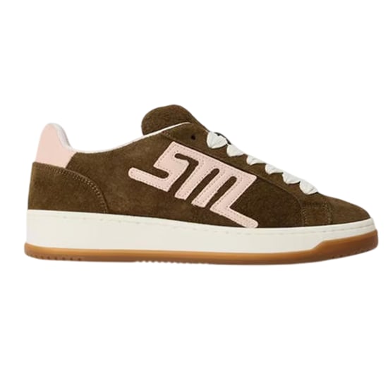 Steve Madden Dames-sneakers met veters en Alysha-logo (Kaki Bruin) - Image 1