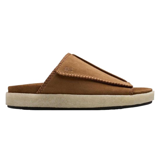 Clarks Originals Heren Overleigh Suede Sliders (Bruin) - Image 1