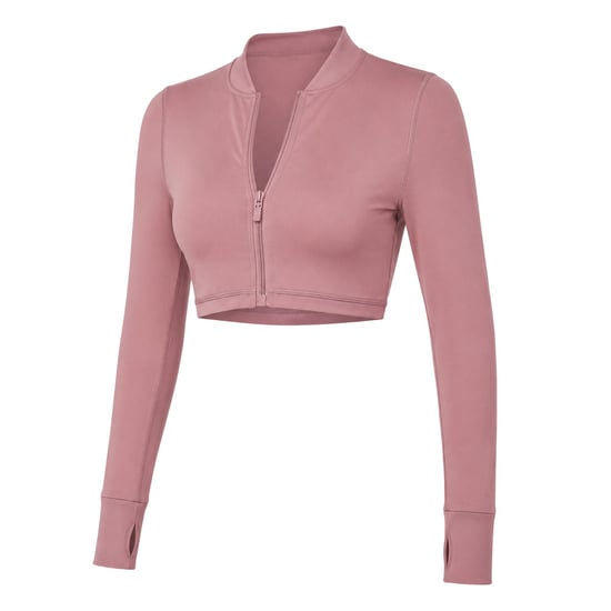Missy Empire Dames/Dames Gymjack met lange mouwen en gehaakt logo (Rose) - Image 2