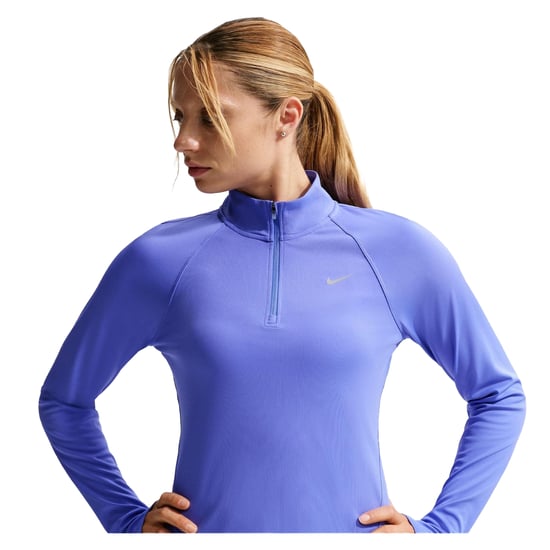 Nike Swoosh-hardloopshirt met lange mouwen voor dames (Saffier) - Image 4