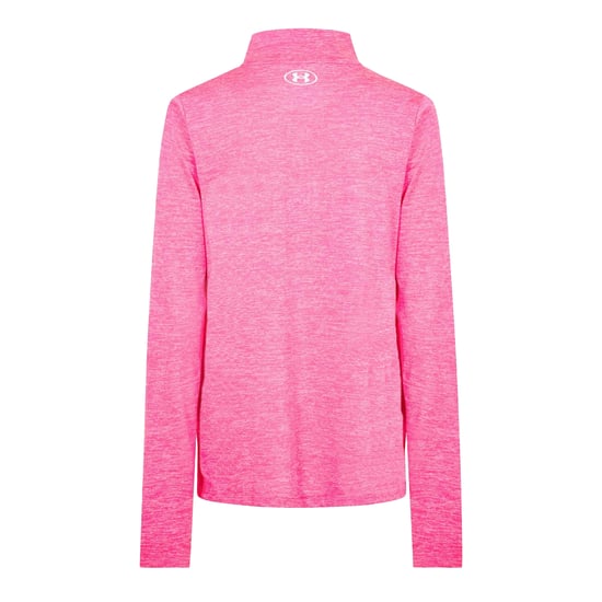 Under Armour Dames-top met halve rits en textuur (Roze) - Image 2
