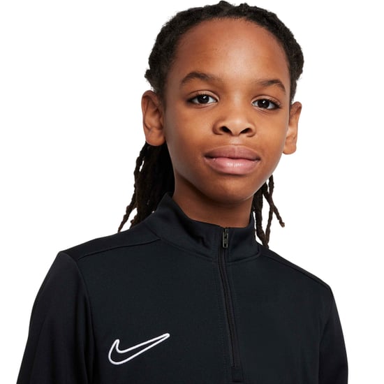 Nike Swoosh Drill-shirt voor kinderen van de Kids Academy (Zwart/Wit) - Image 3