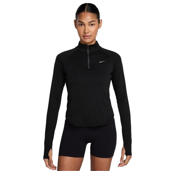 Nike Swoosh-hardloopshirt met lange mouwen voor dames (Zwart) - Image 3