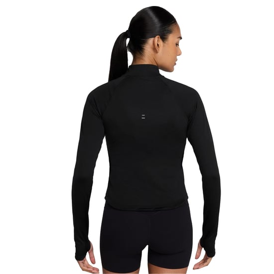 Nike Swoosh-hardloopshirt met lange mouwen voor dames (Zwart) - Image 4