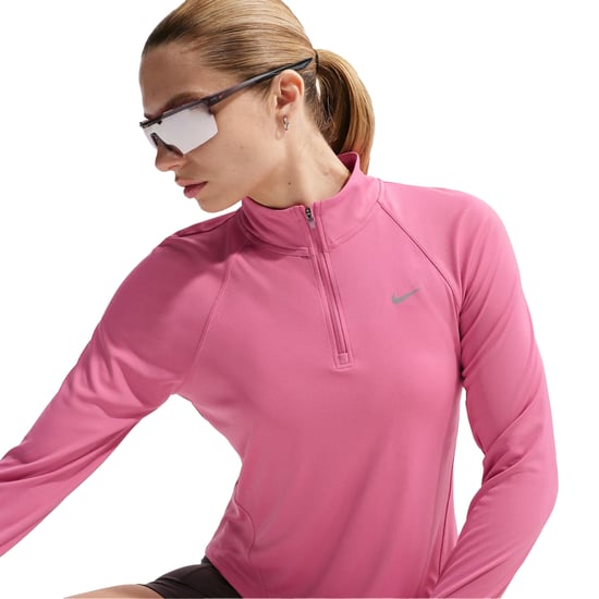 Nike Swoosh-hardloopshirt met lange mouwen voor dames (Roze schuim) - Image 1