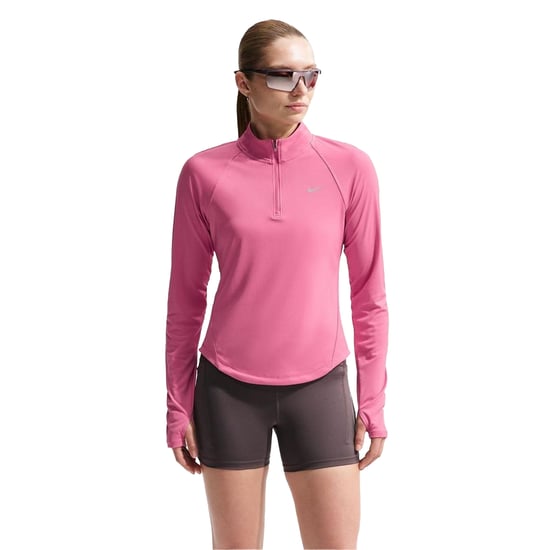 Nike Swoosh-hardloopshirt met lange mouwen voor dames (Roze schuim) - Image 2