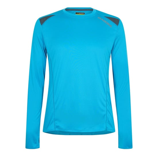 Diadora Performance T-shirt met lange mouwen voor heren (Blauw) - Image 1