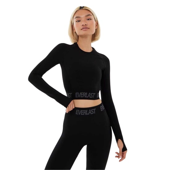 Everlast Dames/Dames Naadloze Gewaad Top Met Lange Mouwen (Jet Zwart) - Image 1