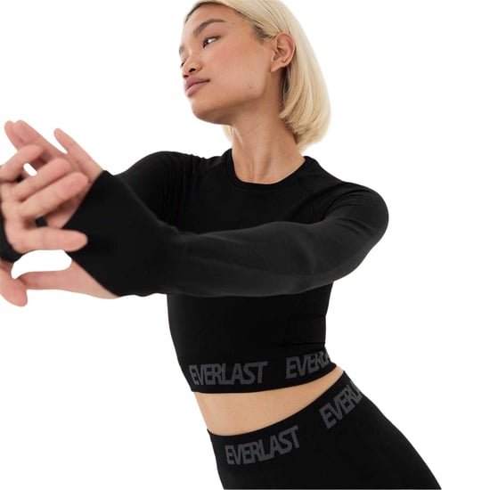 Everlast Dames/Dames Naadloze Gewaad Top Met Lange Mouwen (Jet Zwart) - Image 3