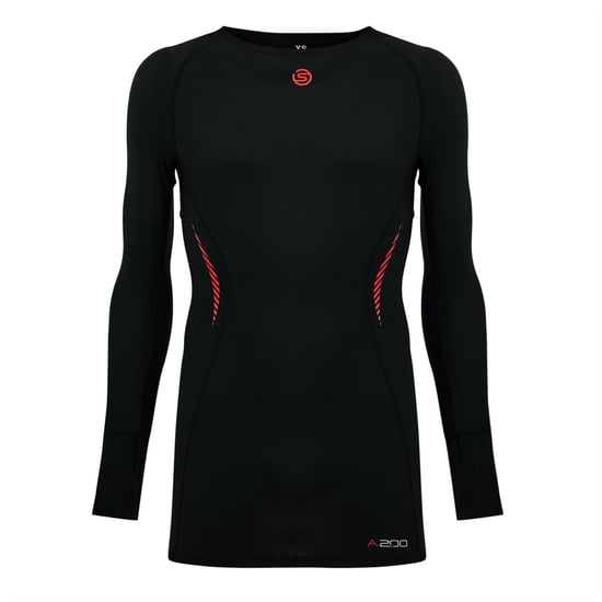 Skins Heren A200 compressieshirt met opdruk op de rug (Zwart) - Image 1