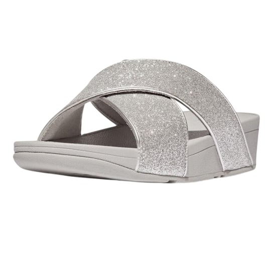 FitFlop Glitterdust-sandalen met gekruiste bandjes voor dames (Zilver) - Image 1