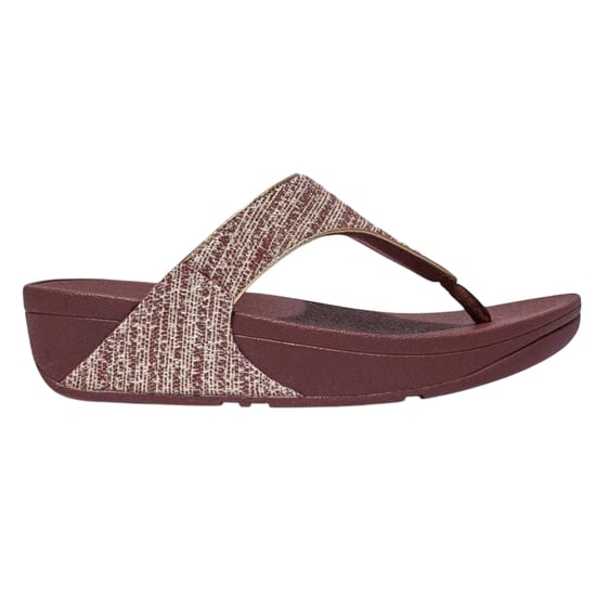 FitFlop Dames Lulu Shimmer Wave Tussenstuk Sandalen (Bruin) - Image 1