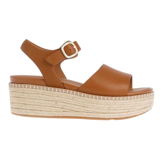 FitFlop Dames/Dames Eloise Espadrille Leren Sleehakken (Tan) - Image 1