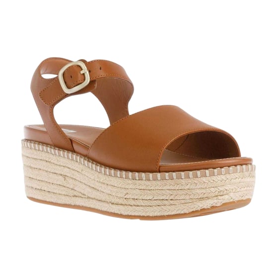 FitFlop Dames/Dames Eloise Espadrille Leren Sleehakken (Tan) - Image 4