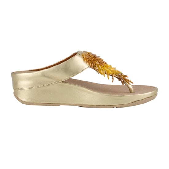 FitFlop Platino Rumba Ombre leren teenslippers voor dames (Beige) - Image 1