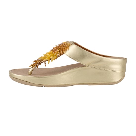 FitFlop Platino Rumba Ombre leren teenslippers voor dames (Beige) - Image 3