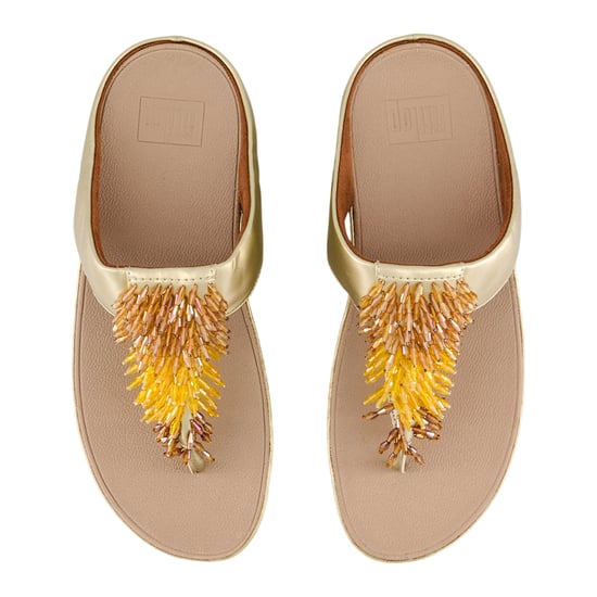 FitFlop Platino Rumba Ombre leren teenslippers voor dames (Beige) - Image 4