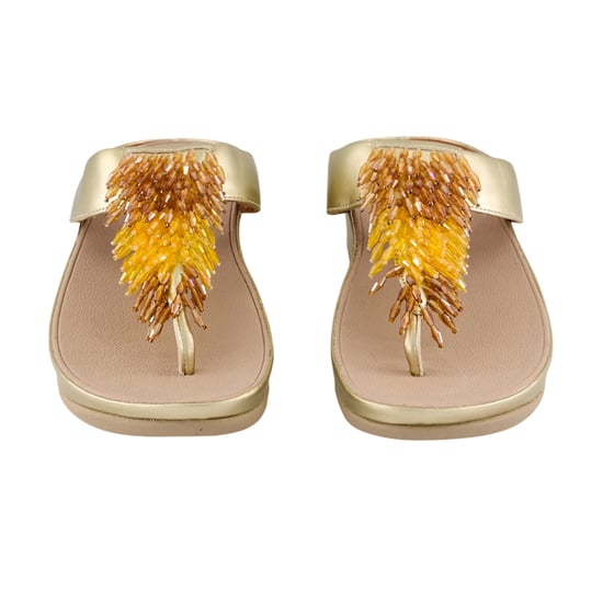 FitFlop Platino Rumba Ombre leren teenslippers voor dames (Beige) - Image 6