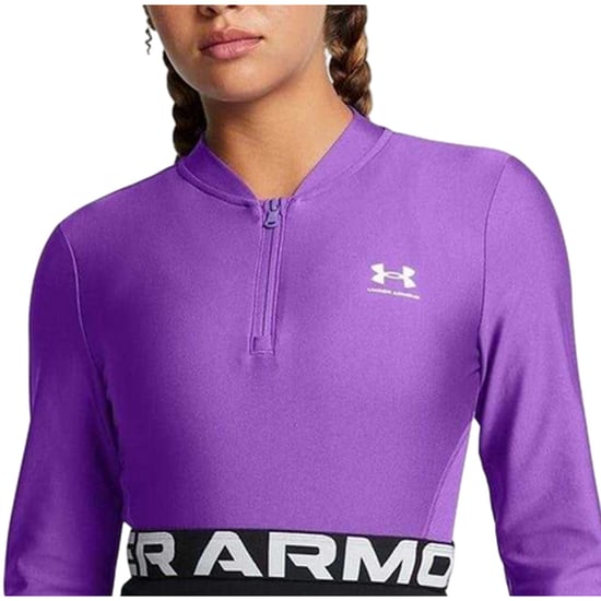 Under Armour HeatGear-top voor dames (Paars) - Image 4