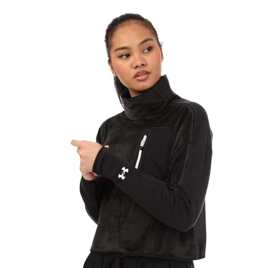 Under Armour Fleece-top met hoge kraag voor dames (Zwart) - Image 3