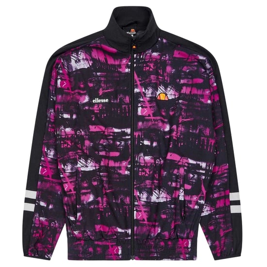 Ellesse Dames Boulevard Fleece Funnel Neck Trainingsjack (Zwart/Roze) - Image 1