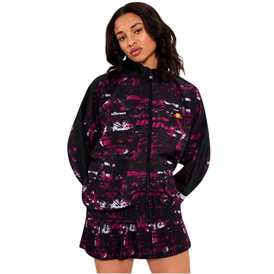 Ellesse Dames Boulevard Fleece Funnel Neck Trainingsjack (Zwart/Roze) - Image 3